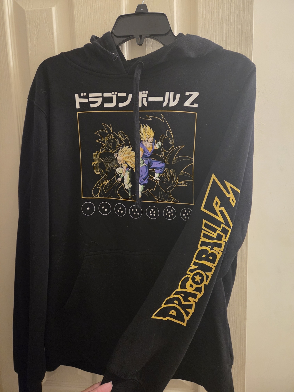 Dragon Ball Z Black Graphic Hoodie - Yellow Accent